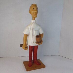 Vintage Hand Carved Wood Romer Made In Italy Pharmacist Grad Gift Mortar Pestle